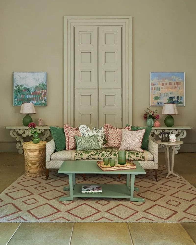 Rhombus Rug - Pink