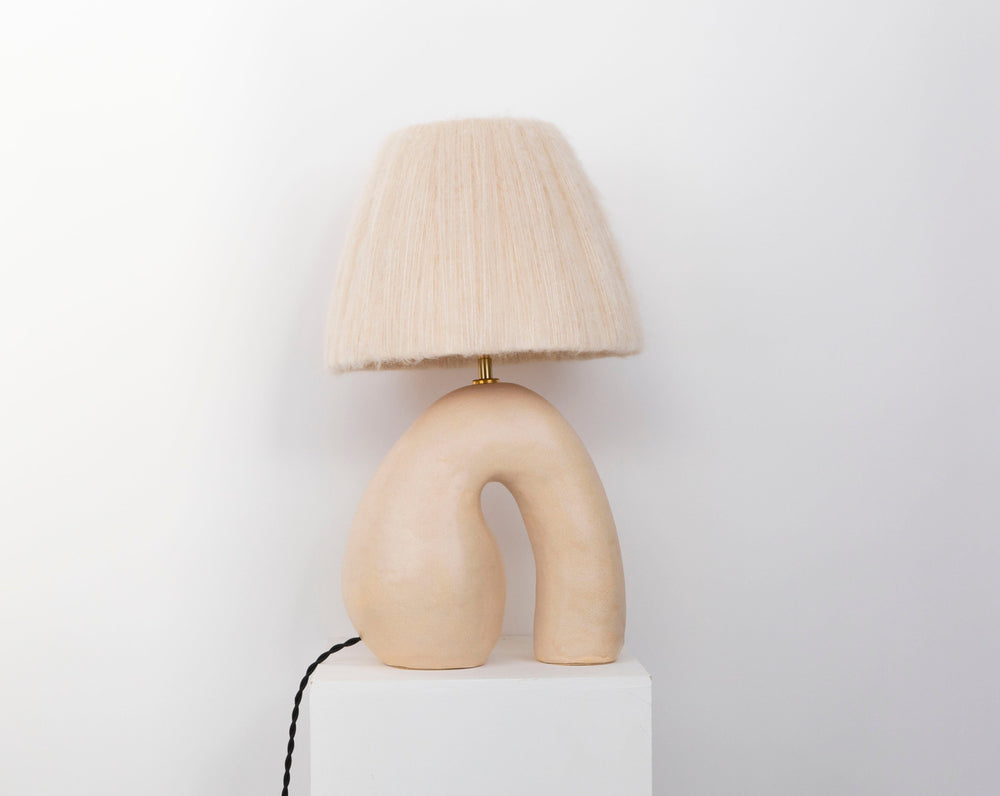 Big 'Opposée' Table Lamp - Satin Cream