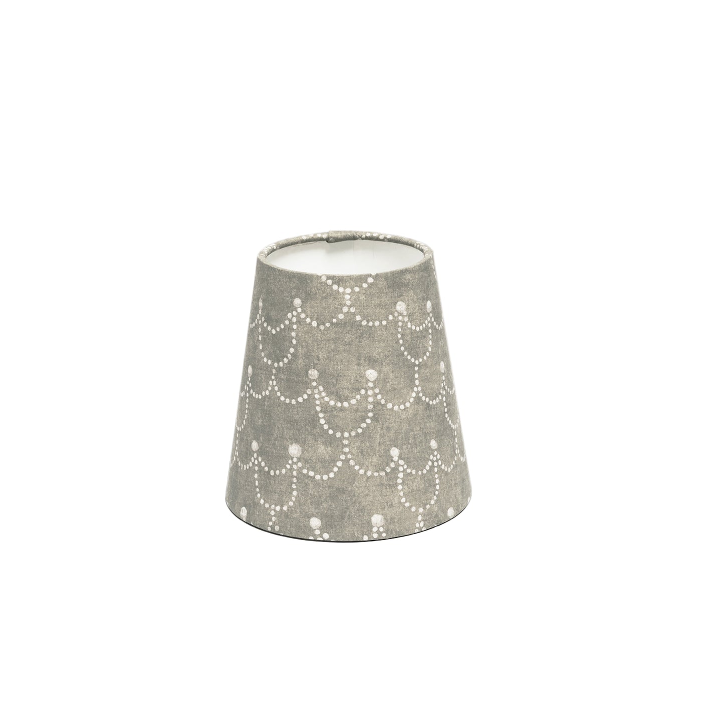 6” Empire Lampshade Pearl Chain – GRIGIO