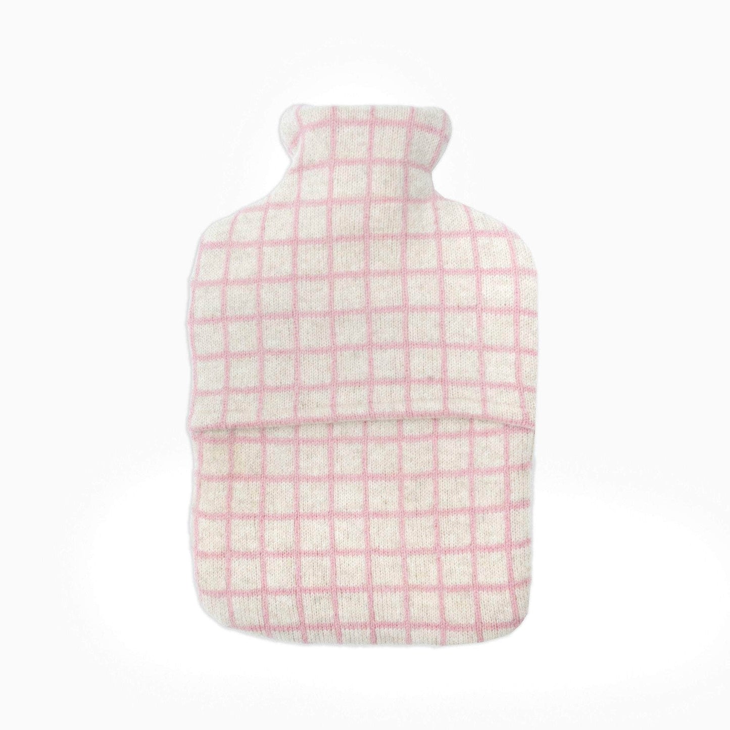 Pink Grid Hot Water Bottle
