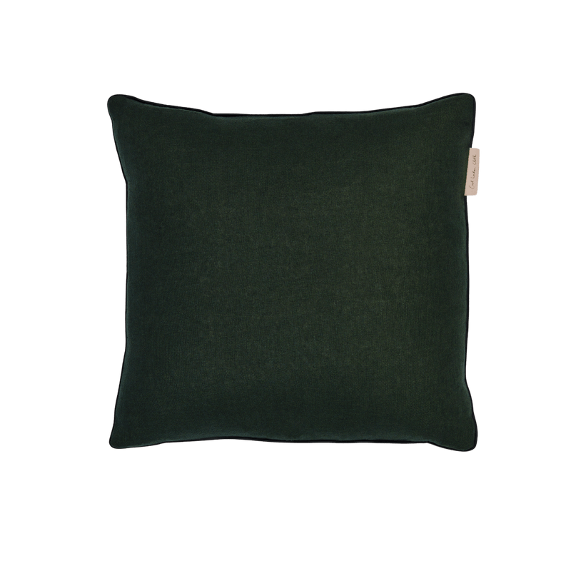 Hanbury Laundered Myrtle - Contrast Piped Cushion - 40 x 40