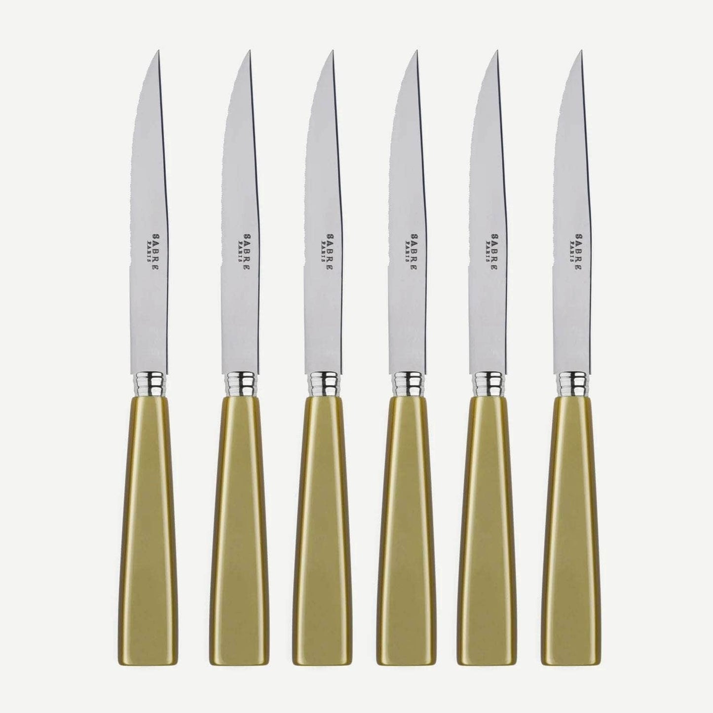 Icône Set of 6 Steak Knives, Linden Green