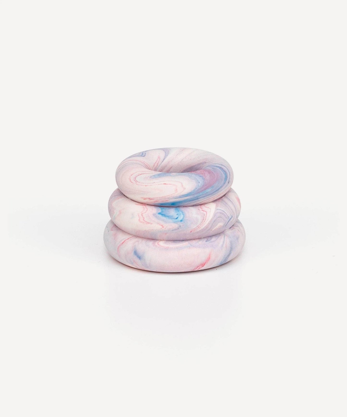 Marble Red & Blue Triple O Candleholder