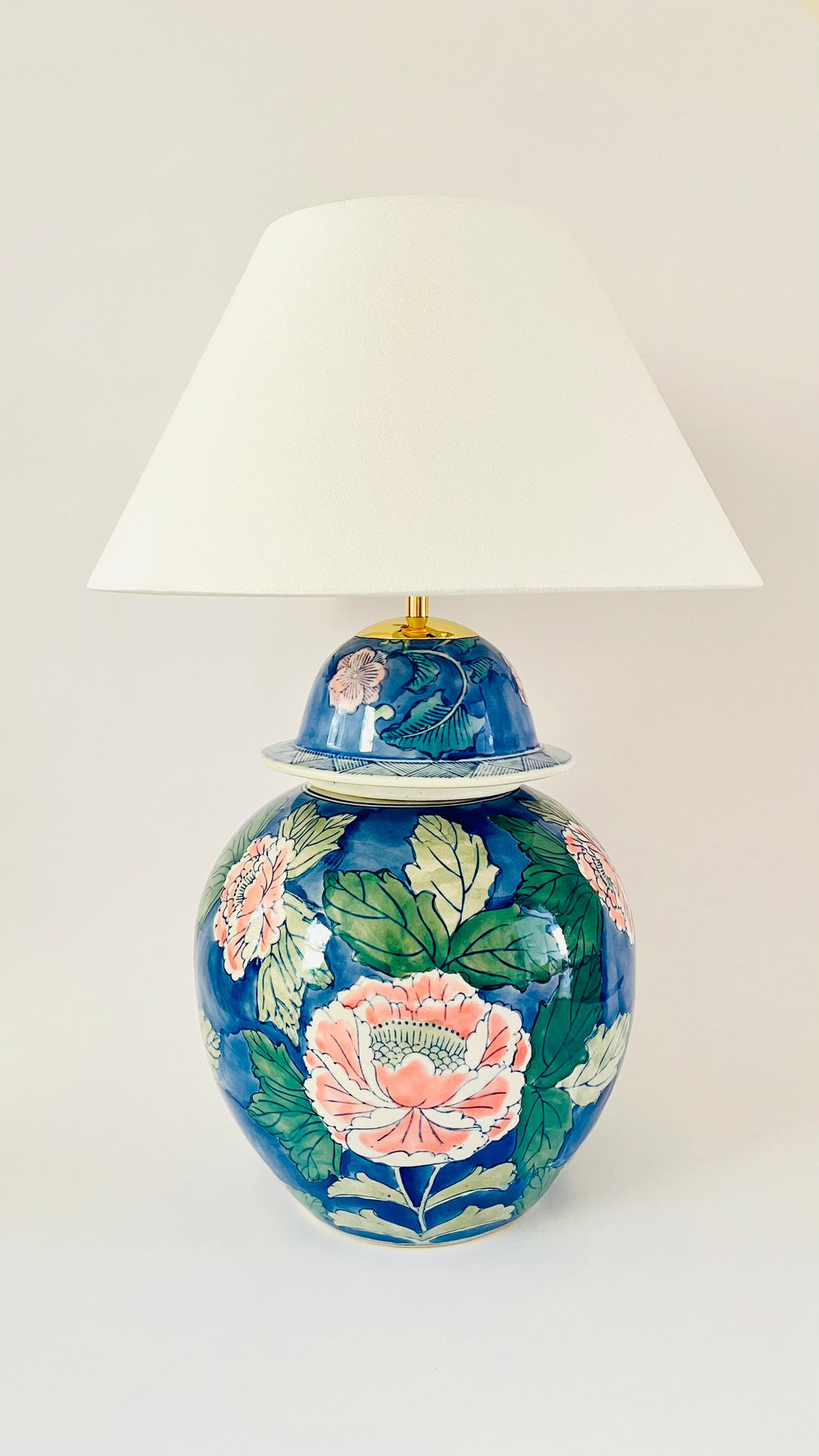 Large Antique Flower Lamp