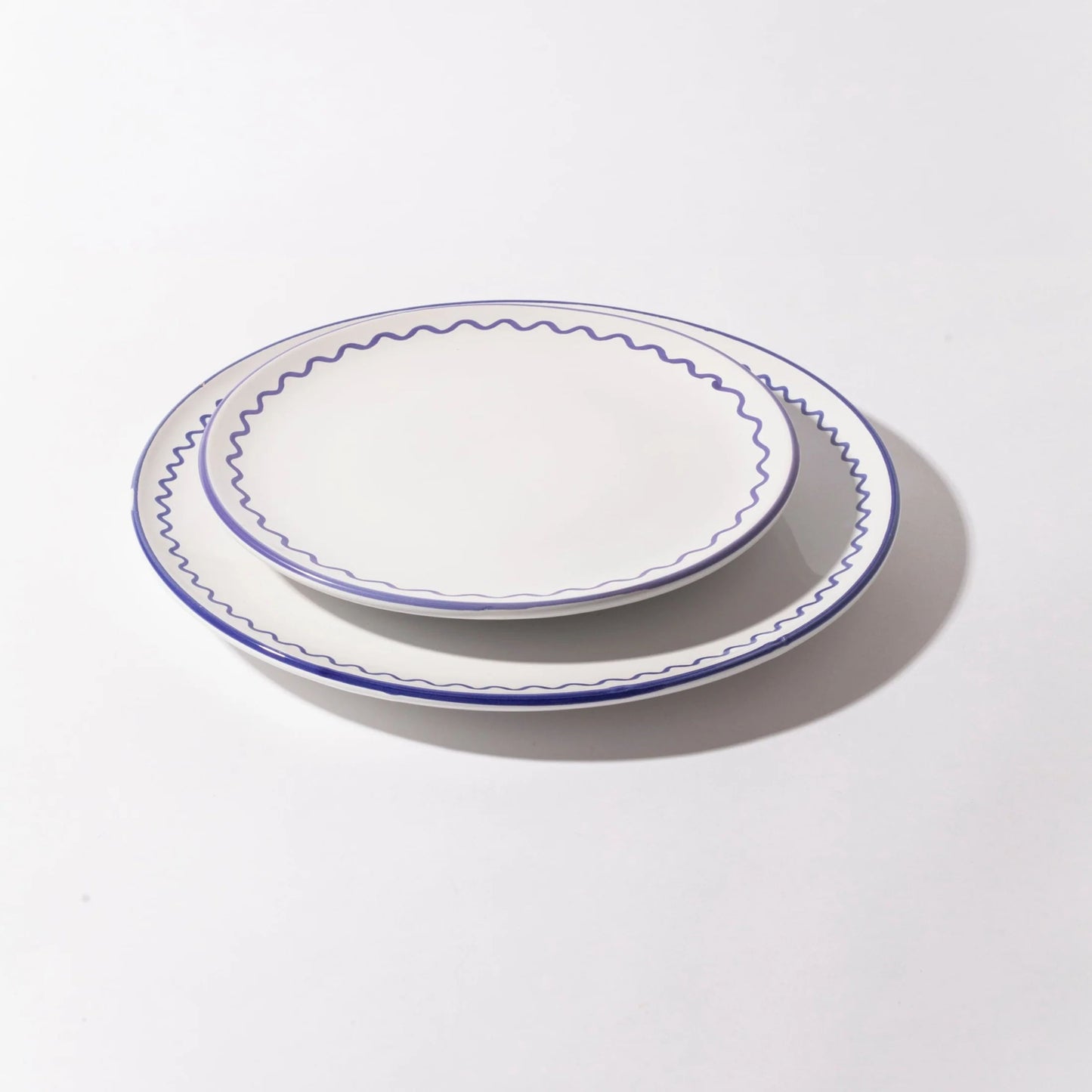 Lunch Plate - Royal Blue Zigzag