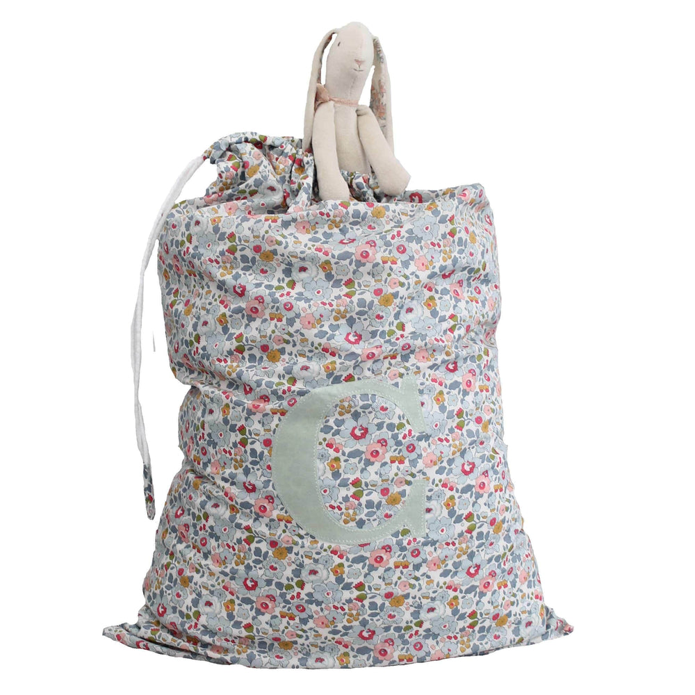 Storage Sack Made With Liberty Fabric Betsy Grey