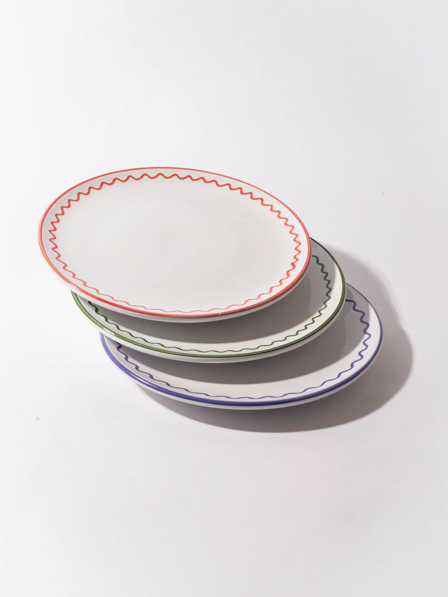 Lunch Plate - Lobster Red Zigzag