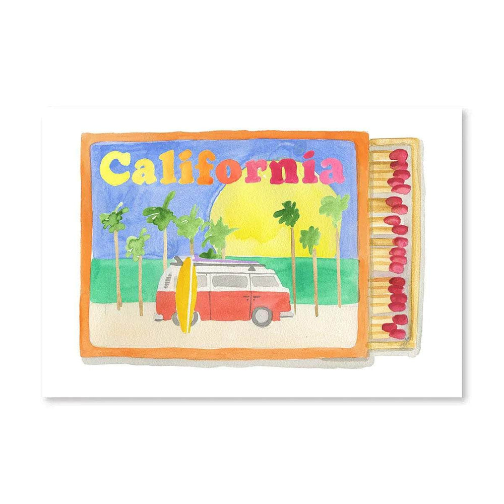 California Matchbook Print