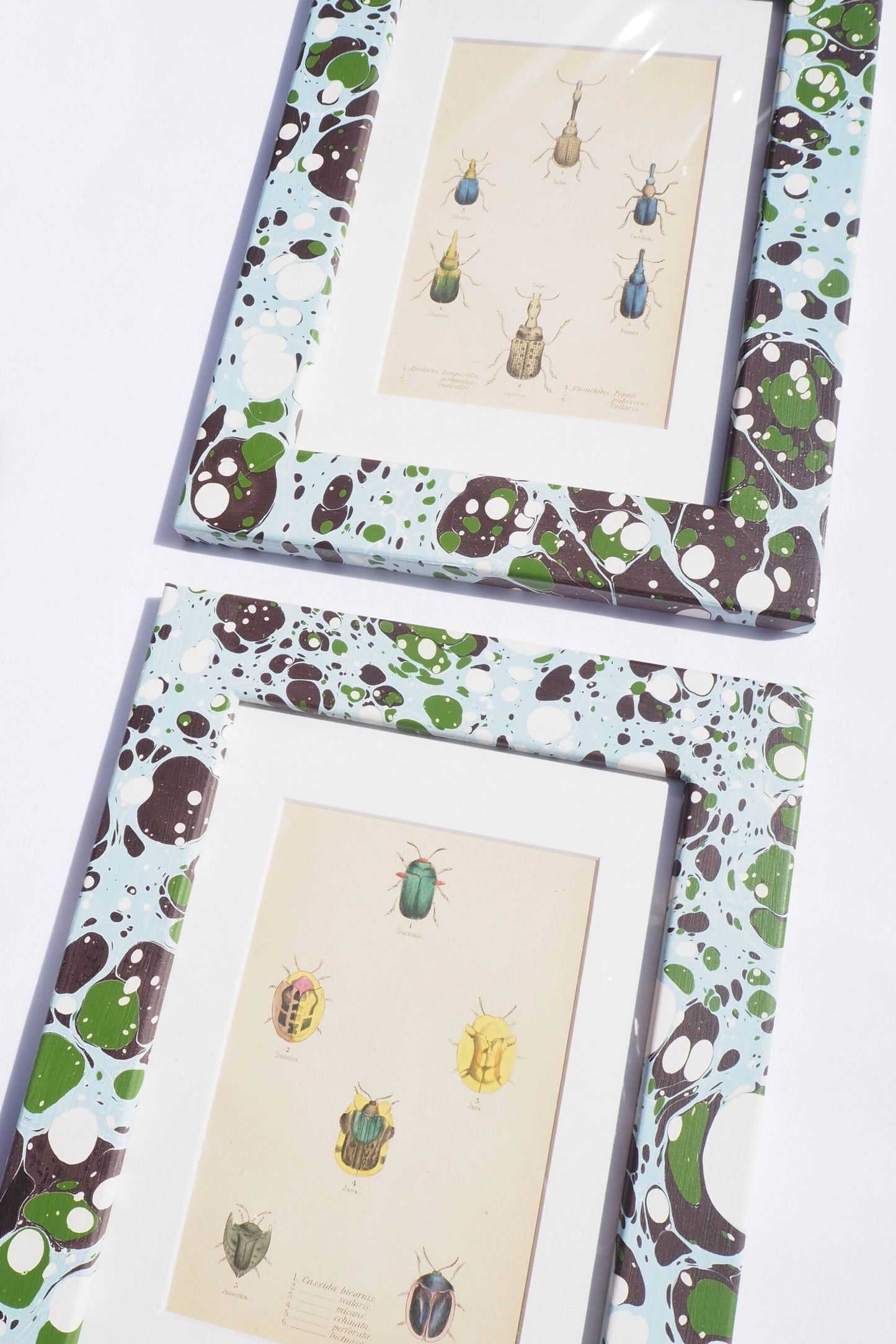 Hand Marbled Glacier A5 Frame