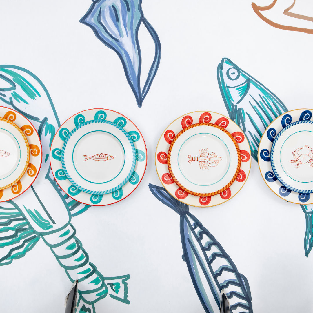 Lobster Dessert Plate Set-Of-Two