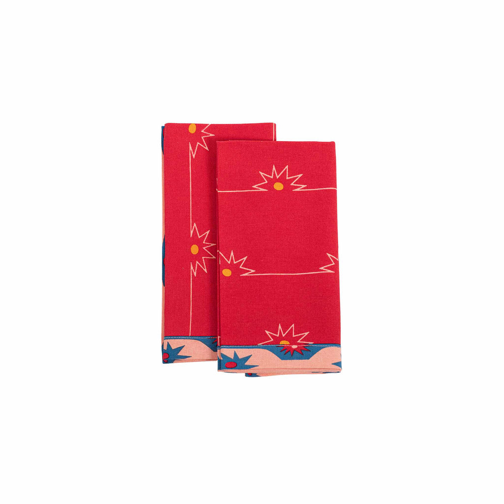 Mojito Red Napkins (Set of 4)
