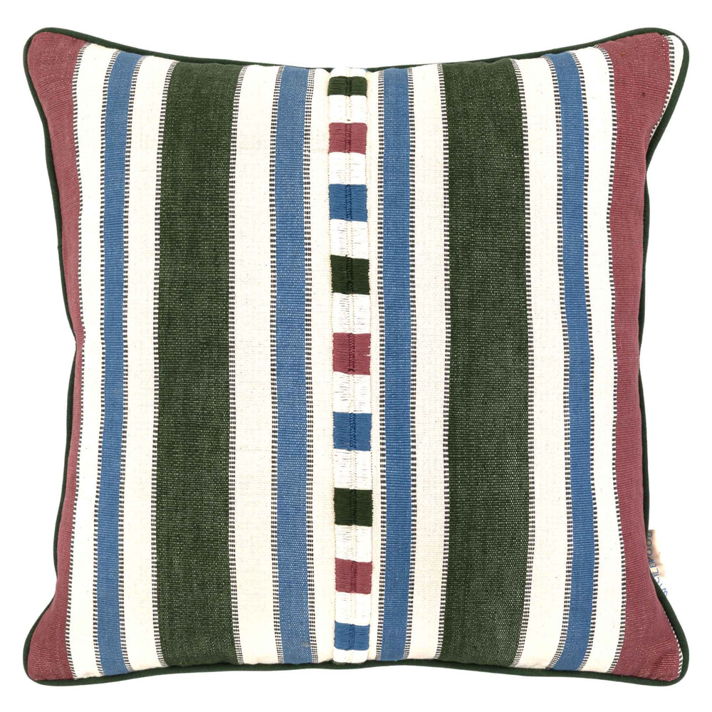 Raya Pink Green Square Cushion