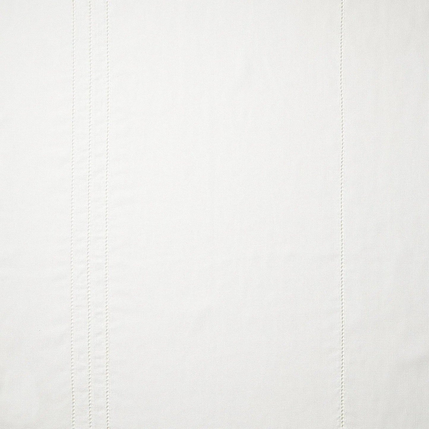 Drawn Thread Curtains - Hemstitch Rows - Ivory White