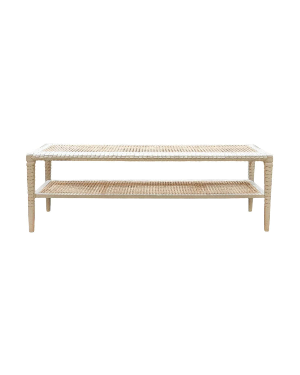 Pavilion Wooden Ottoman - Taupe