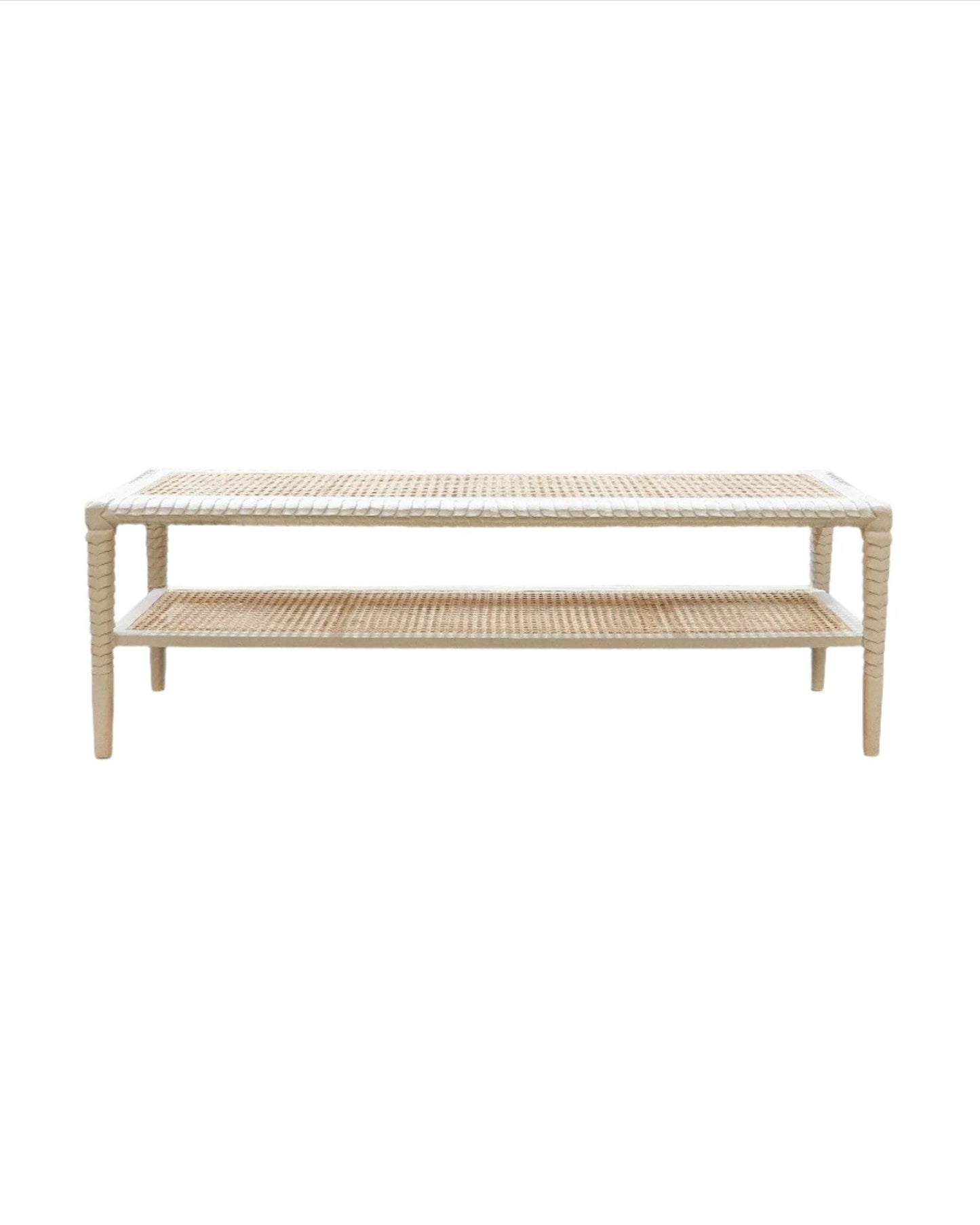 Pavilion Wooden Ottoman - Taupe