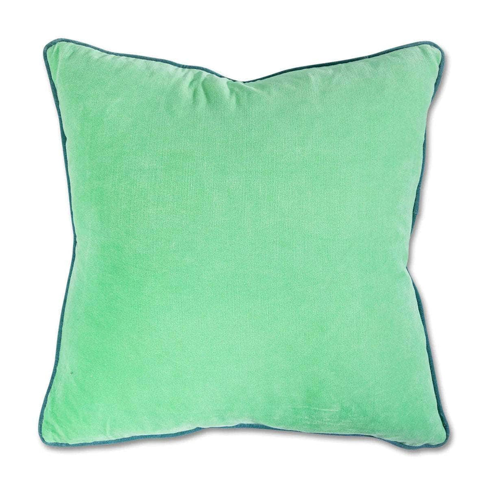 Charliss Velvet Pillow - Mint + Aqua