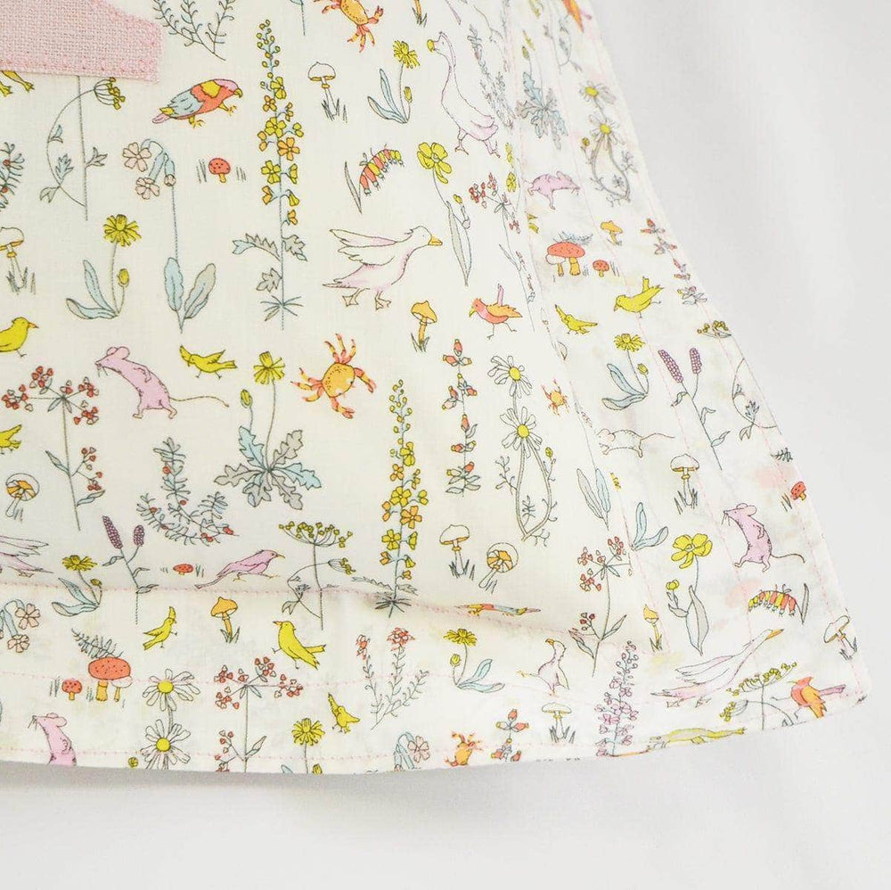 Oxford Edge Personalised Cushion Made With Liberty Fabric Theo Pink