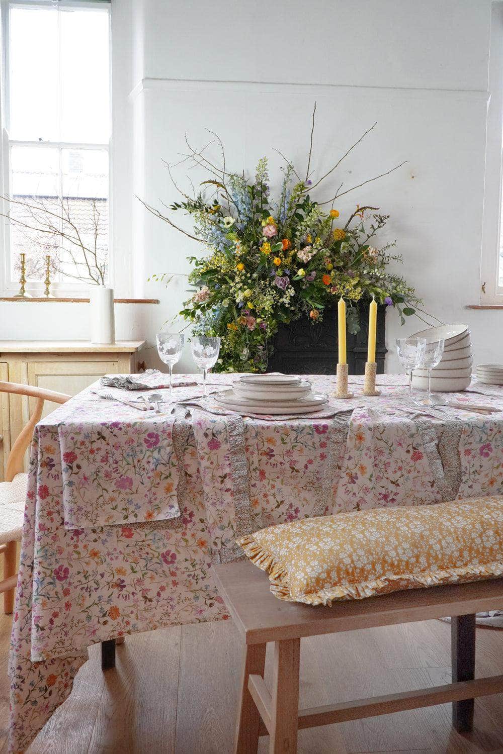 Tablecloth Made With Liberty Fabric Linen Garden