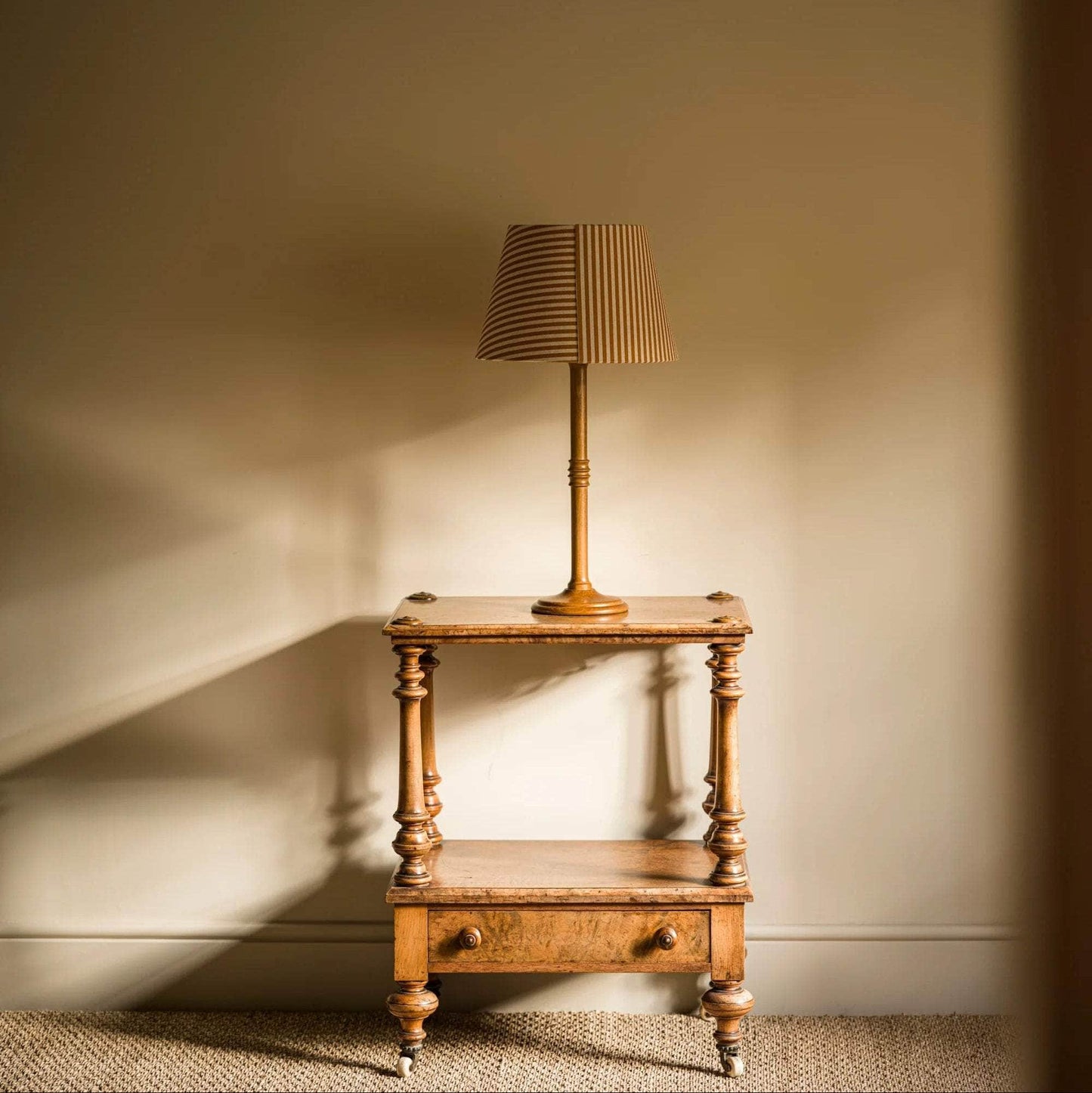 The Linen Card Lampshade in Goldenberry