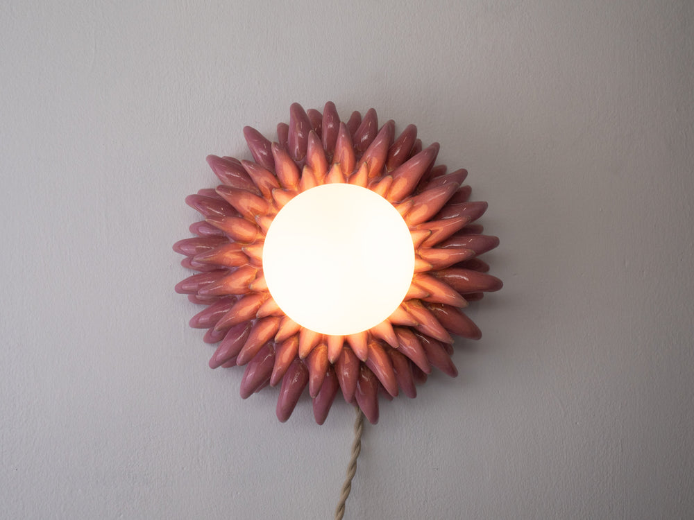 'Porcupine' Wall Light - Pink