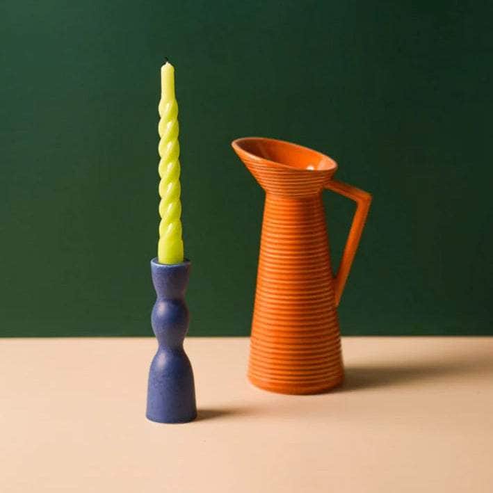 Blue Low Wave Candleholder