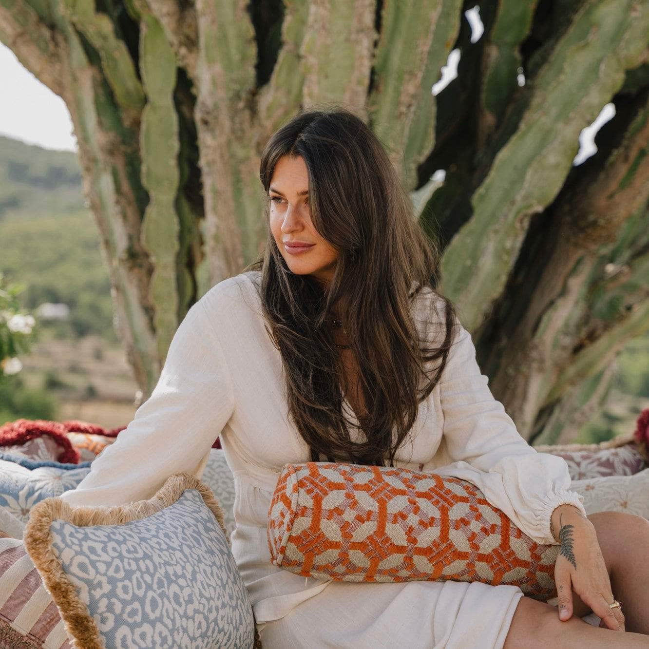 Bolster Coco Burnt Orange & Rose