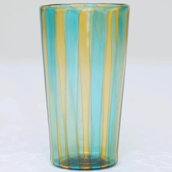 Augusta Glass Mustard-Aquamarine