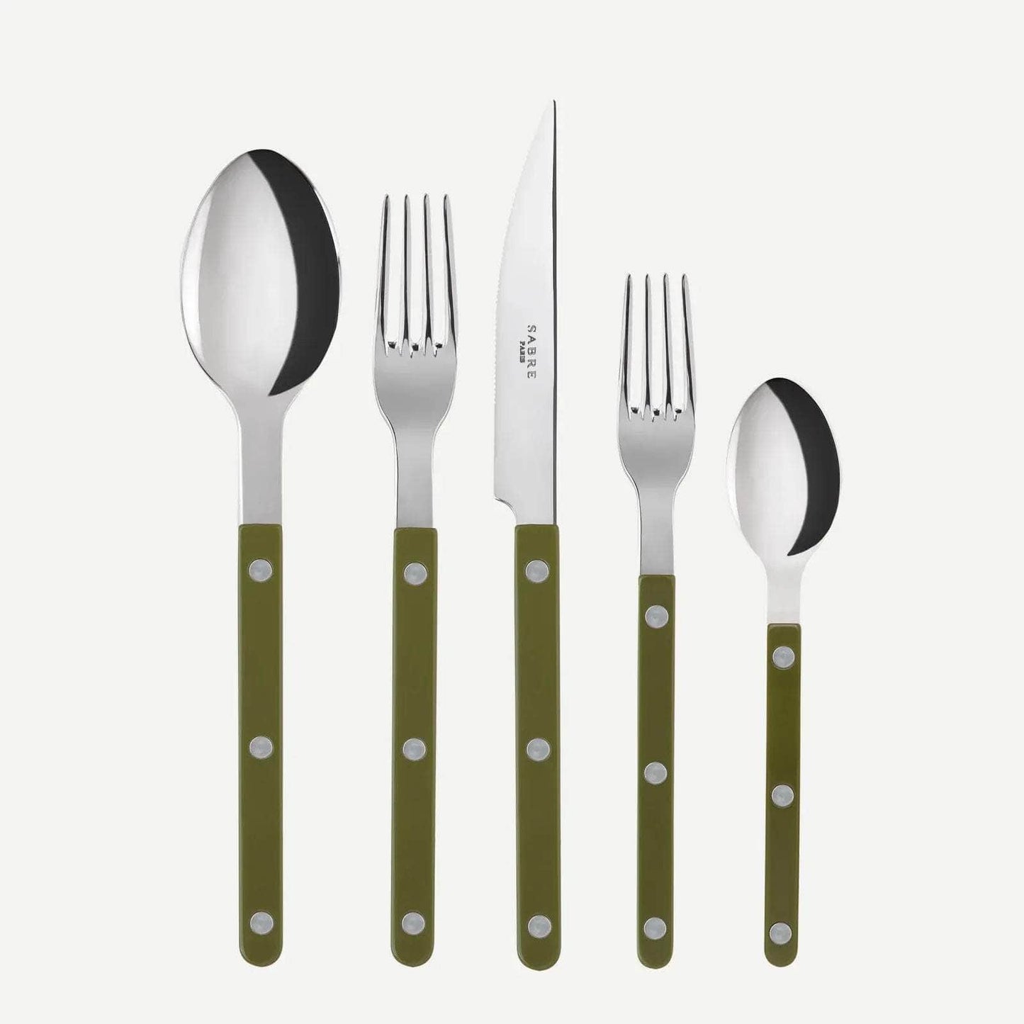 Bistrot 5 PC Cutlery Set, Fern Green