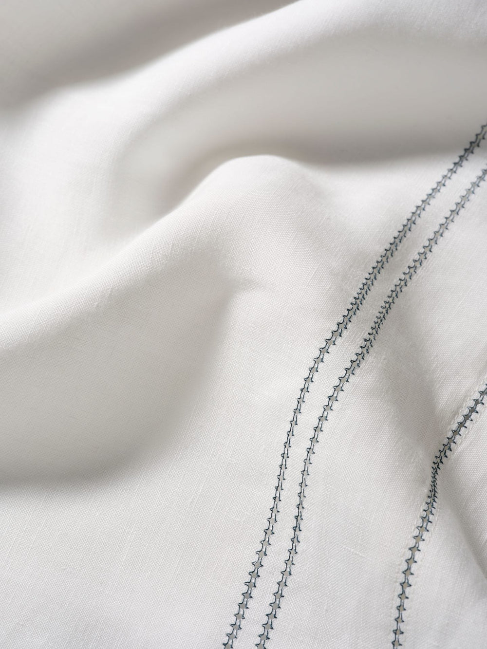 Duvet Cover Hemstitch Prussian Blue