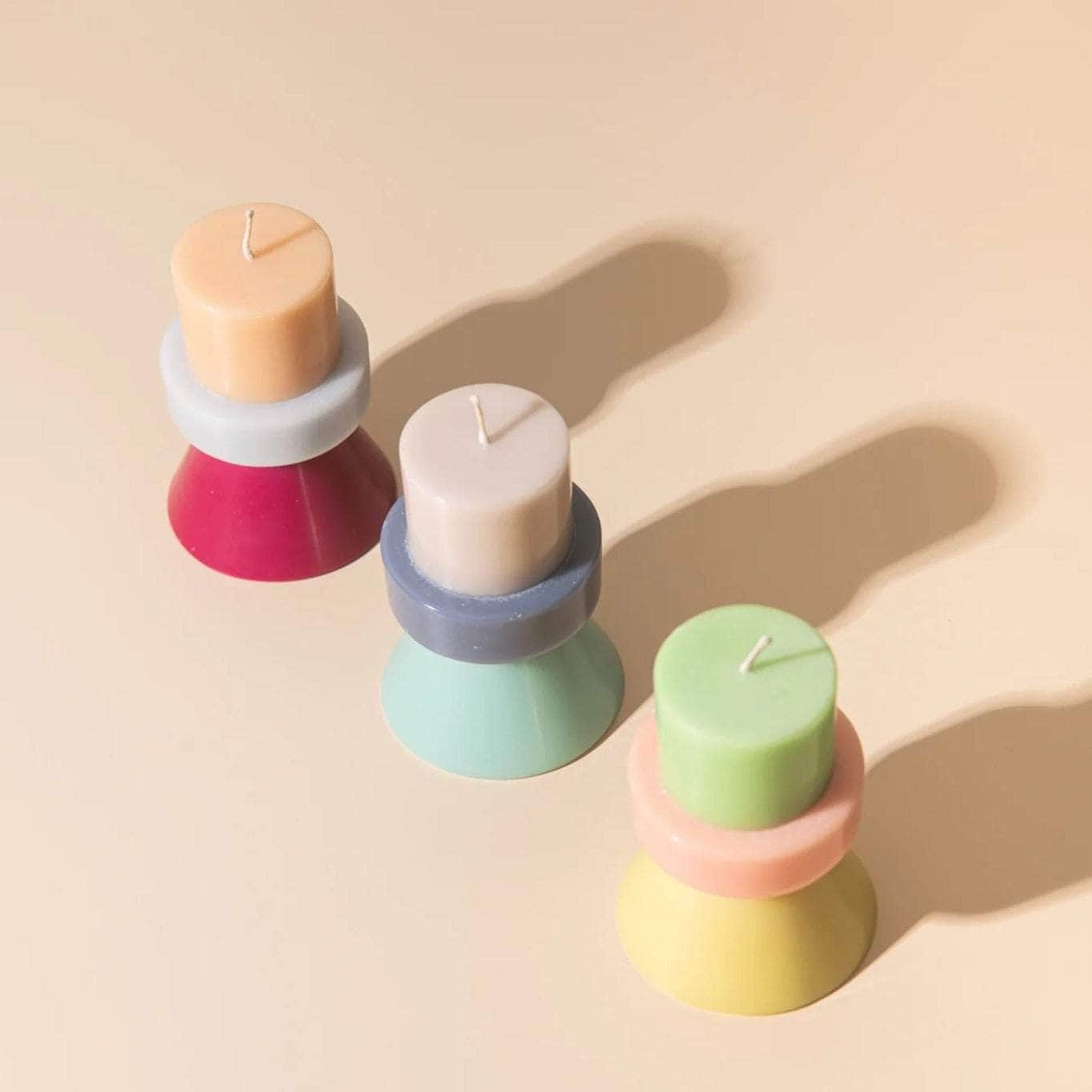 Stack Candle Mini - Nude / Powder Blue / Celeste