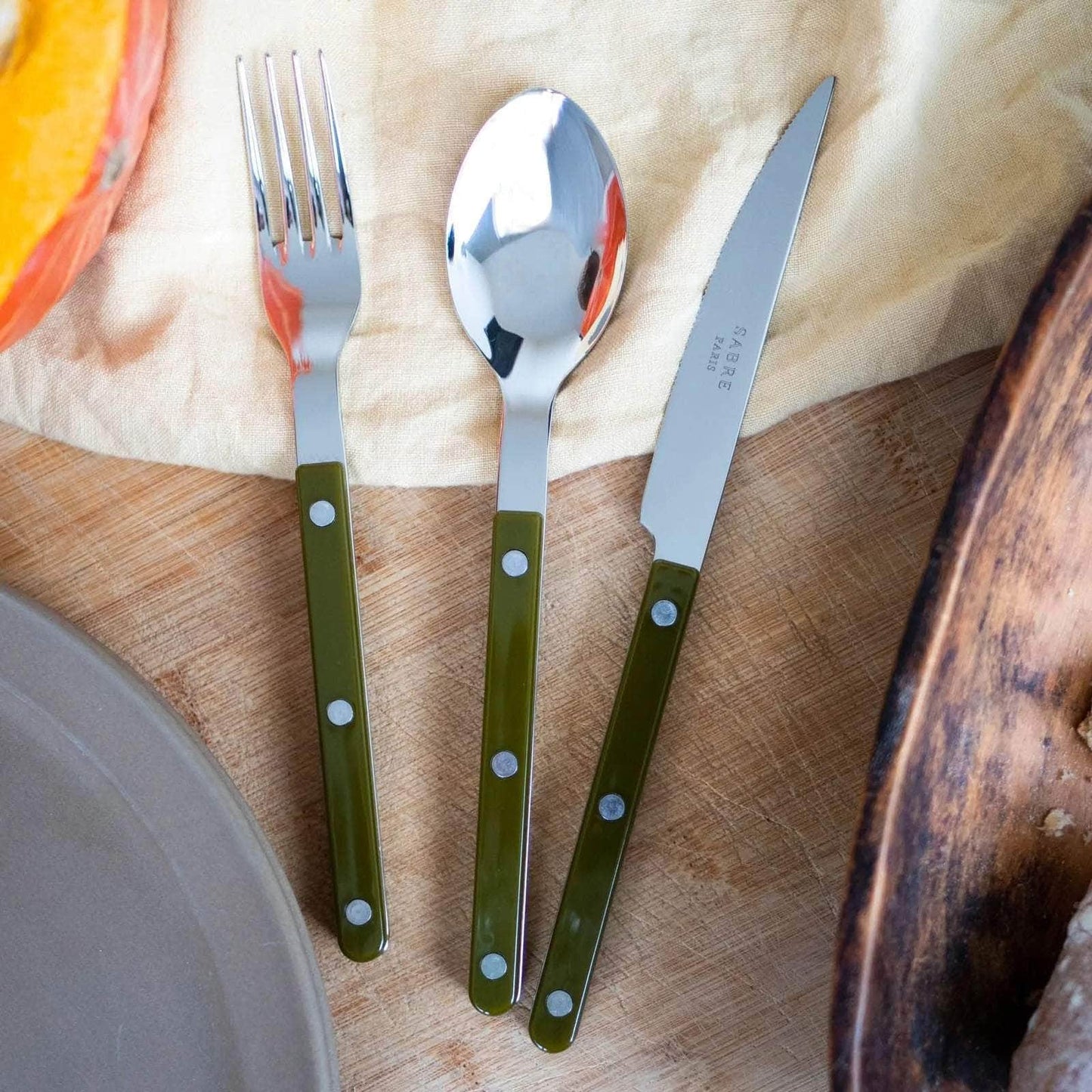 Bistrot 5 PC Cutlery Set, Fern Green