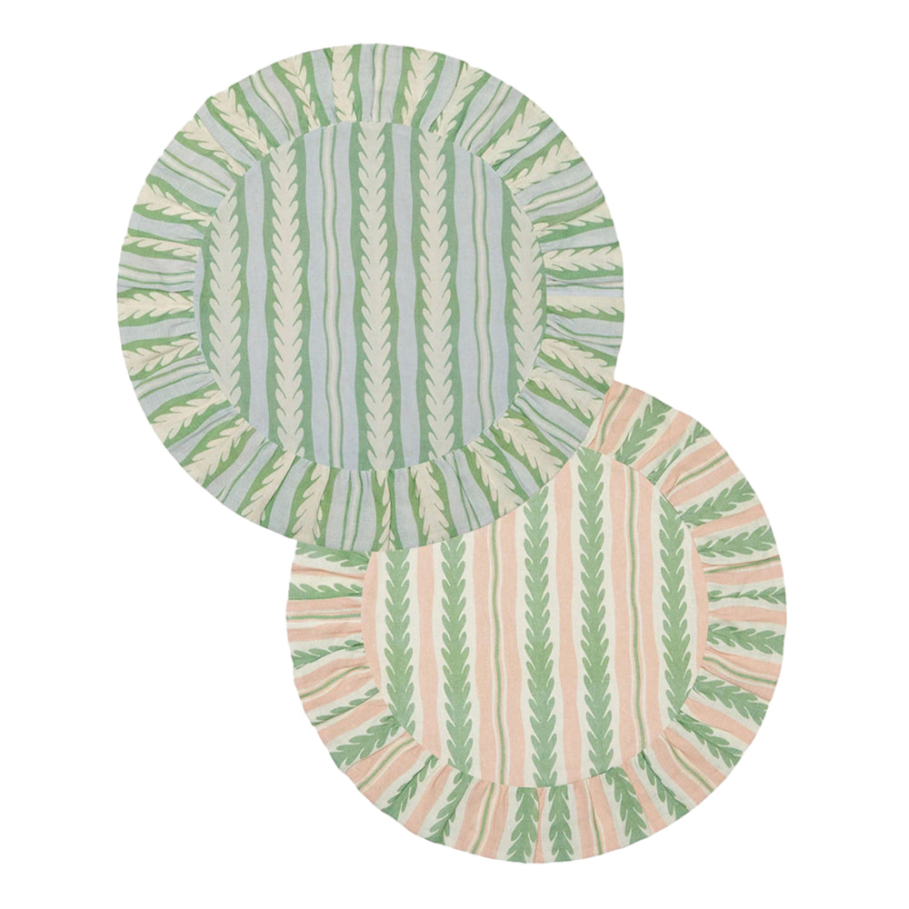 English Oak Reversible Placemat | Blush + Blue