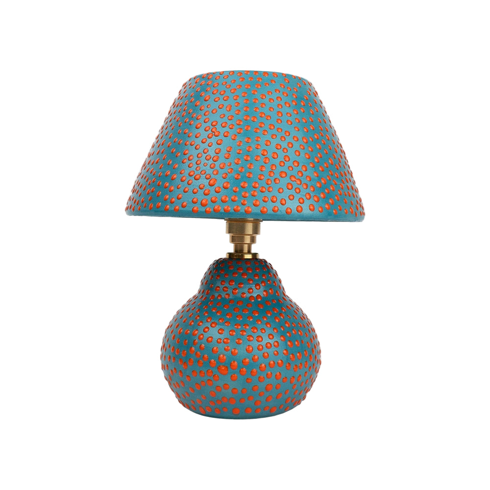'Dots' Table Lamp - Turquoise & Orange