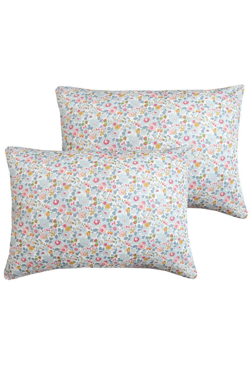 Pillowcase Made With Liberty Fabric Betsy Grey