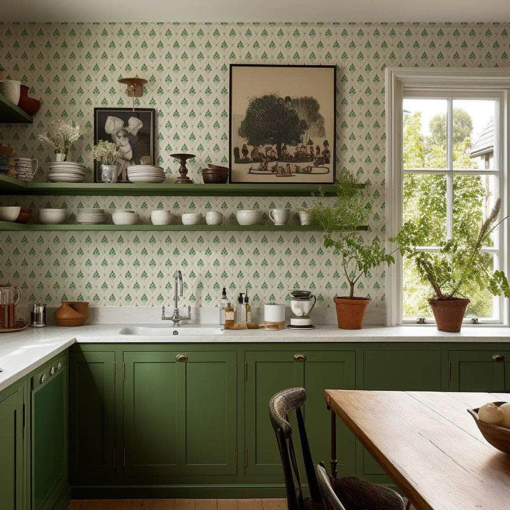 Agra Wallpaper - Jade