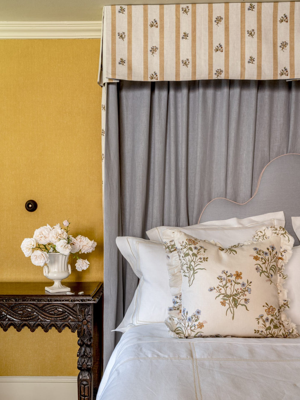 Top Sheet Hemstitch Ochre