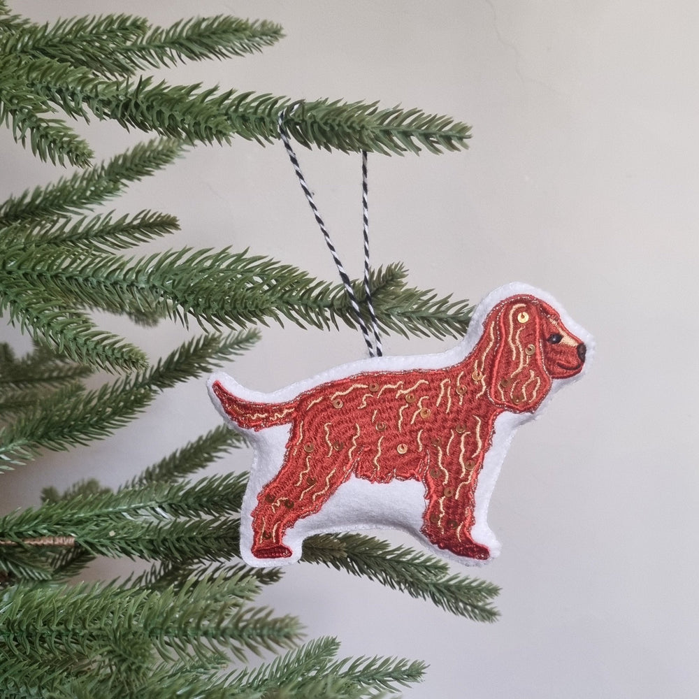 Cocker Spaniel Embroidered Ornament