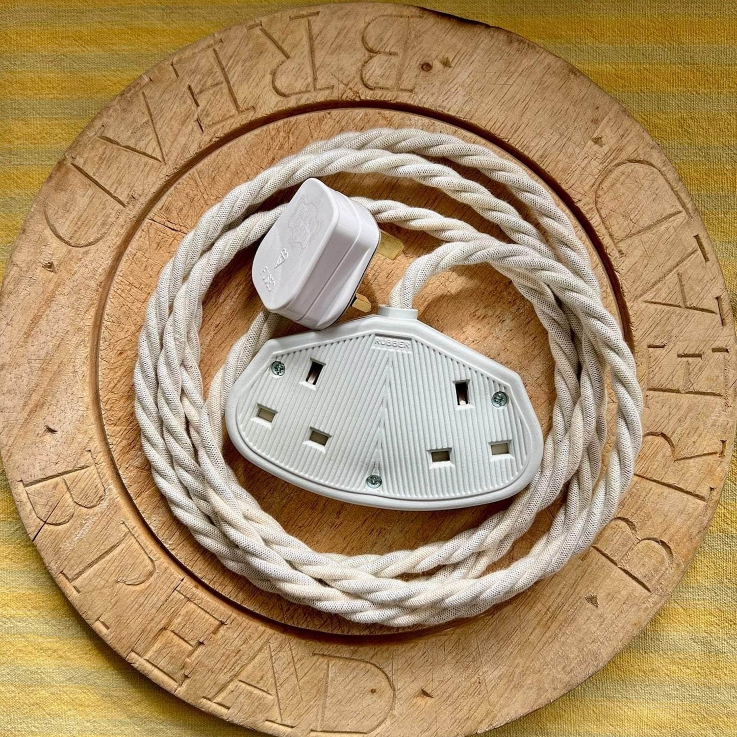 Fabric Extension Cable in Porridge