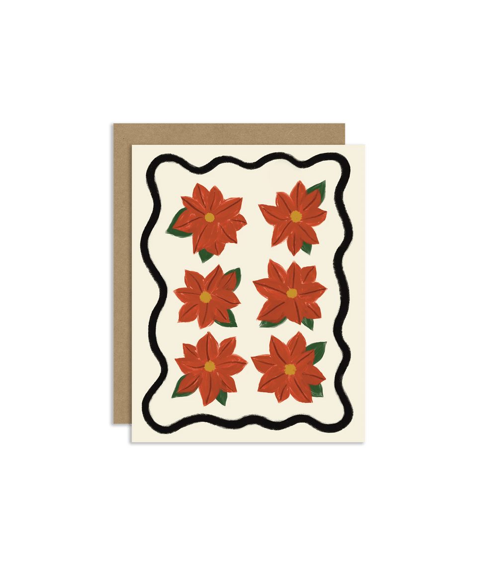 Poinsettia Greeting Card