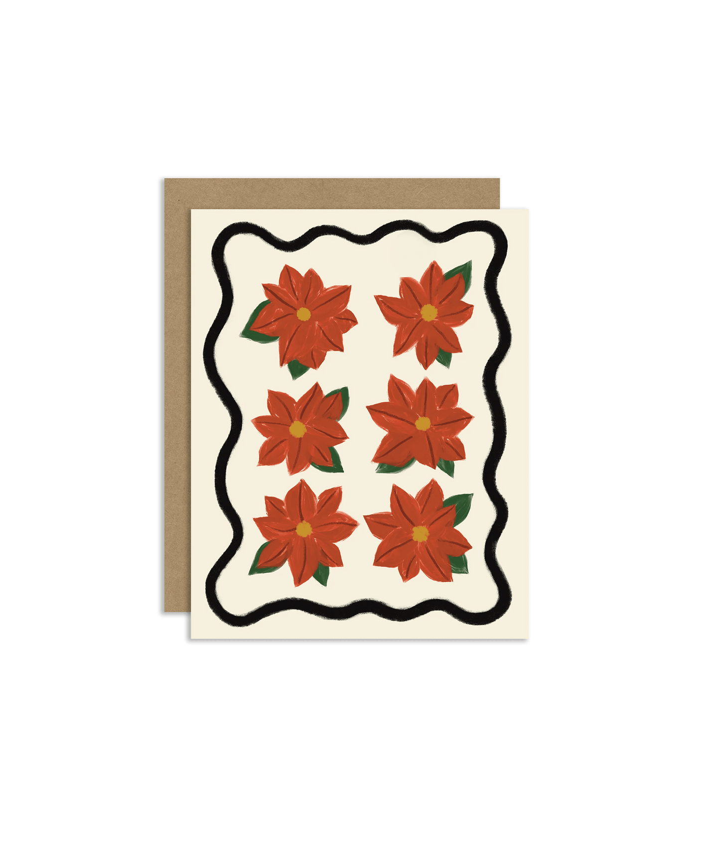 Poinsettia Greeting Card