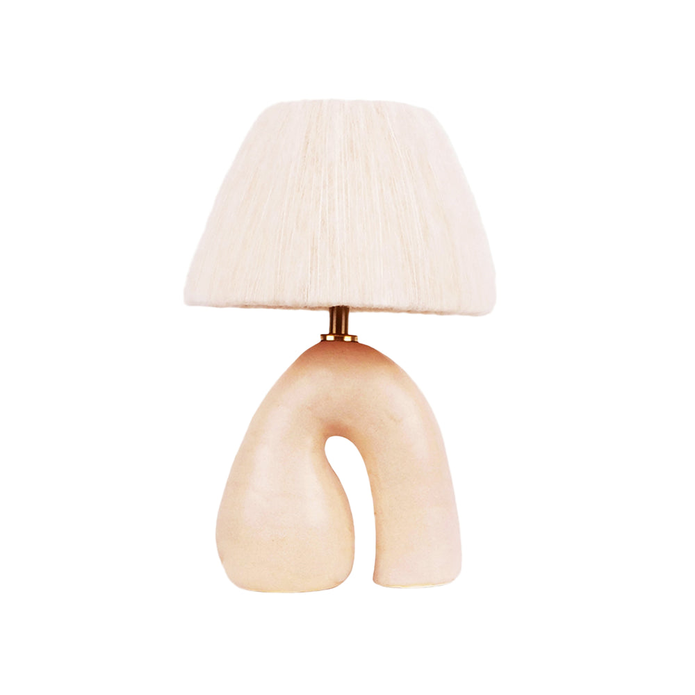'Opposée' Table Lamp - Satin Cream
