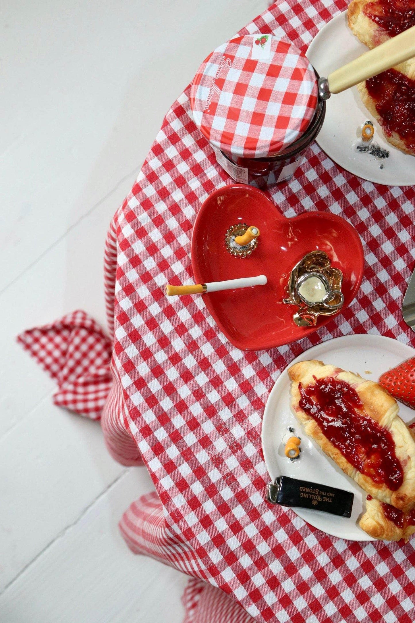 Rounded Champagne Heart Ashtray