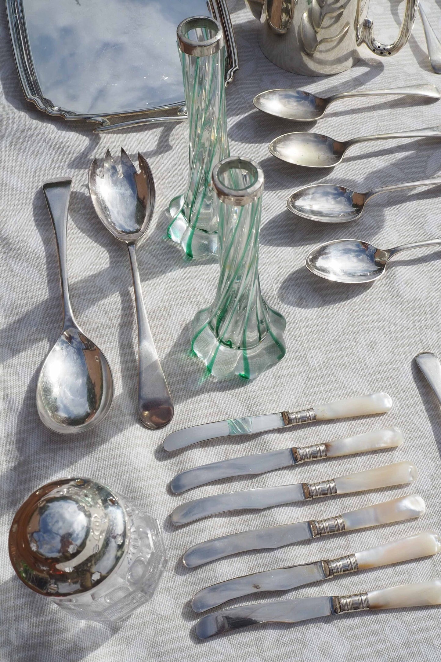 Silver Plate Salad Servers