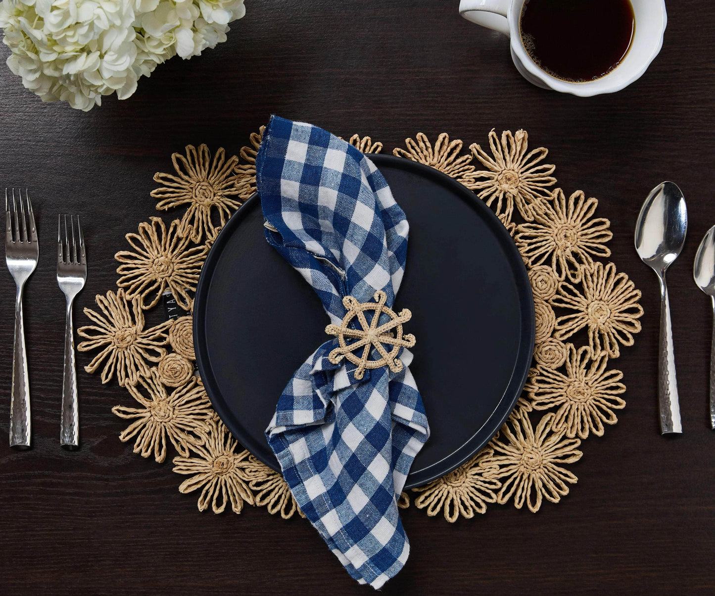 Coastal Ship Wheel Napkin Rings (Set of 4)