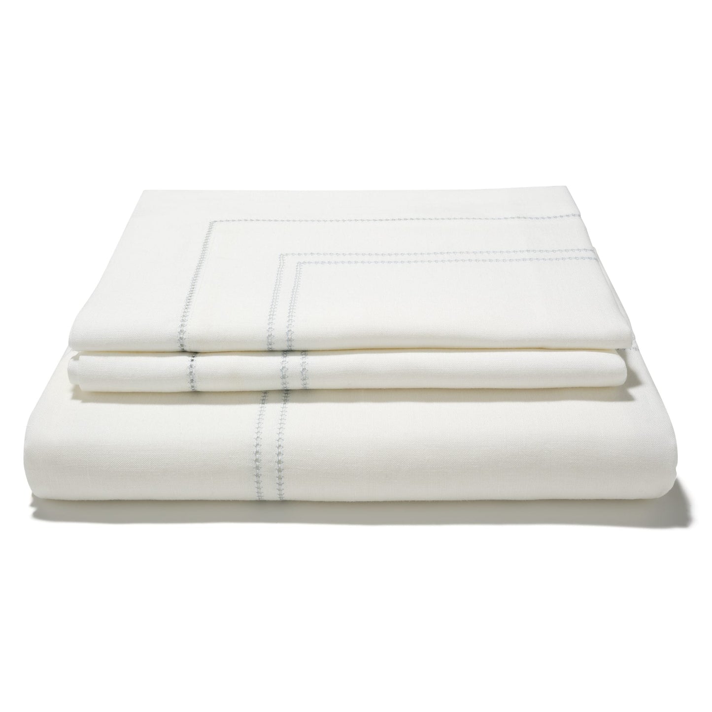 Bed Linen Set Hemstitch Chambray Blue