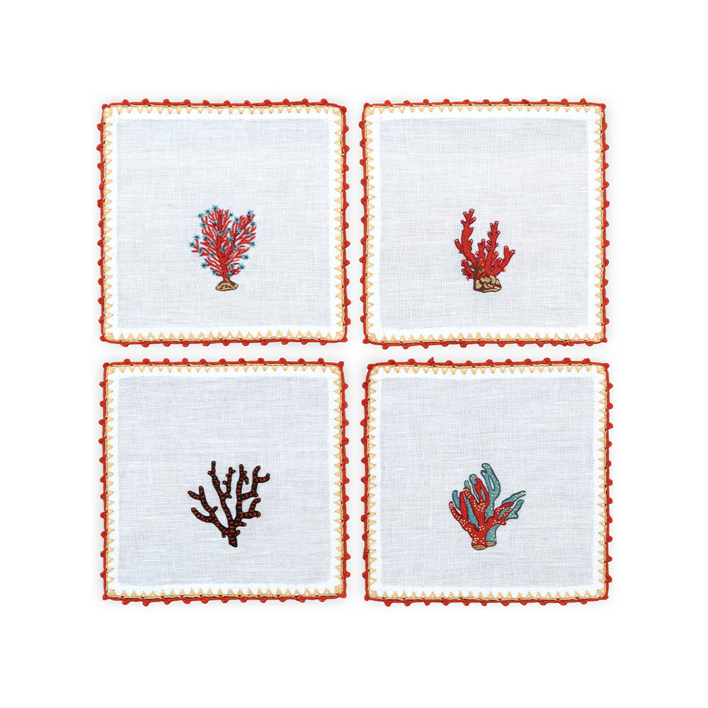 Coral Crest - Cocktail Napkins (Set of 4)
