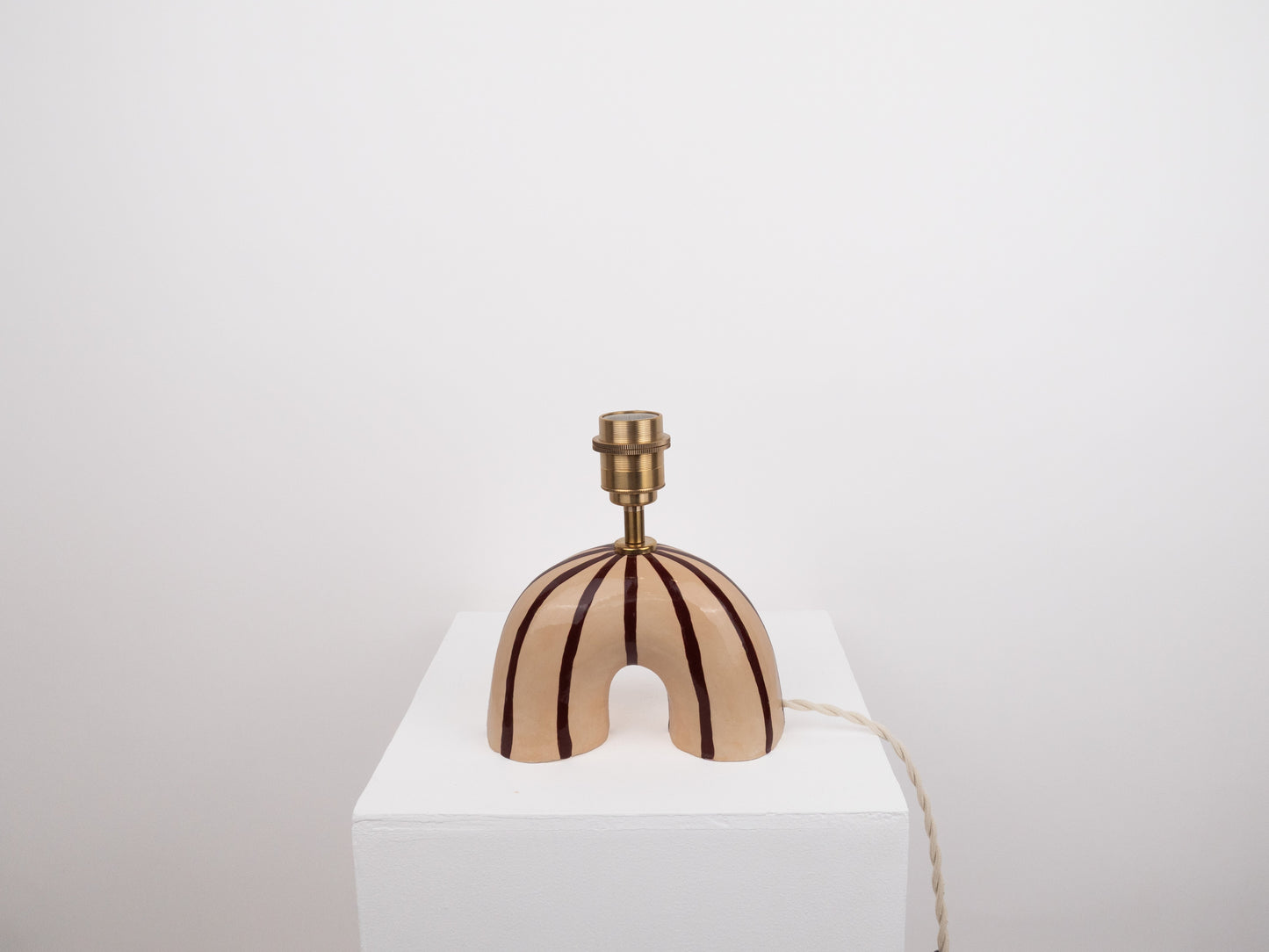 'Me' Table Lamp - Brown Stripes