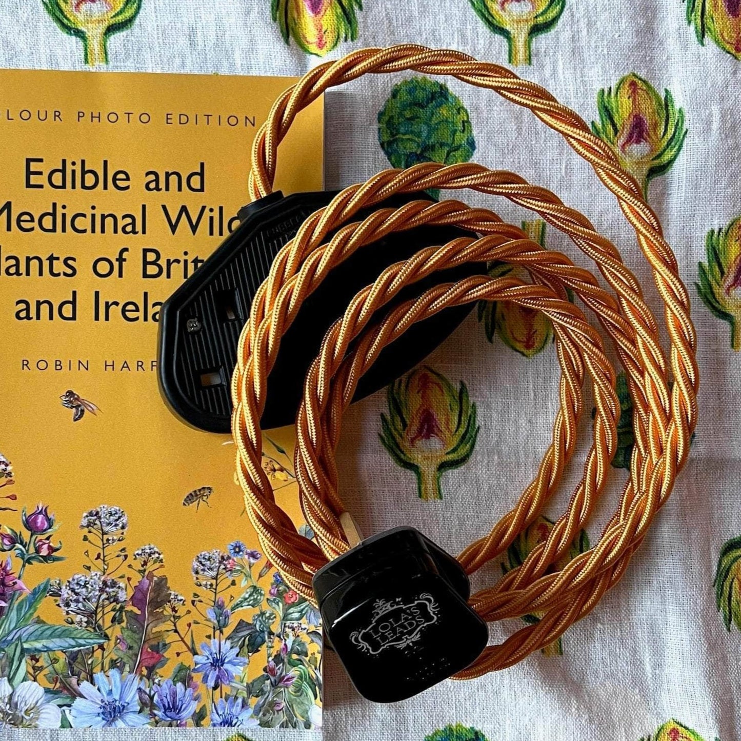 Fabric Extension Cable in Turmeric