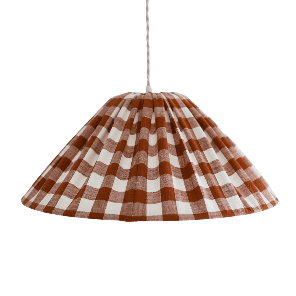 Conical Pendant Light Large Checks Malala ‘Terra’