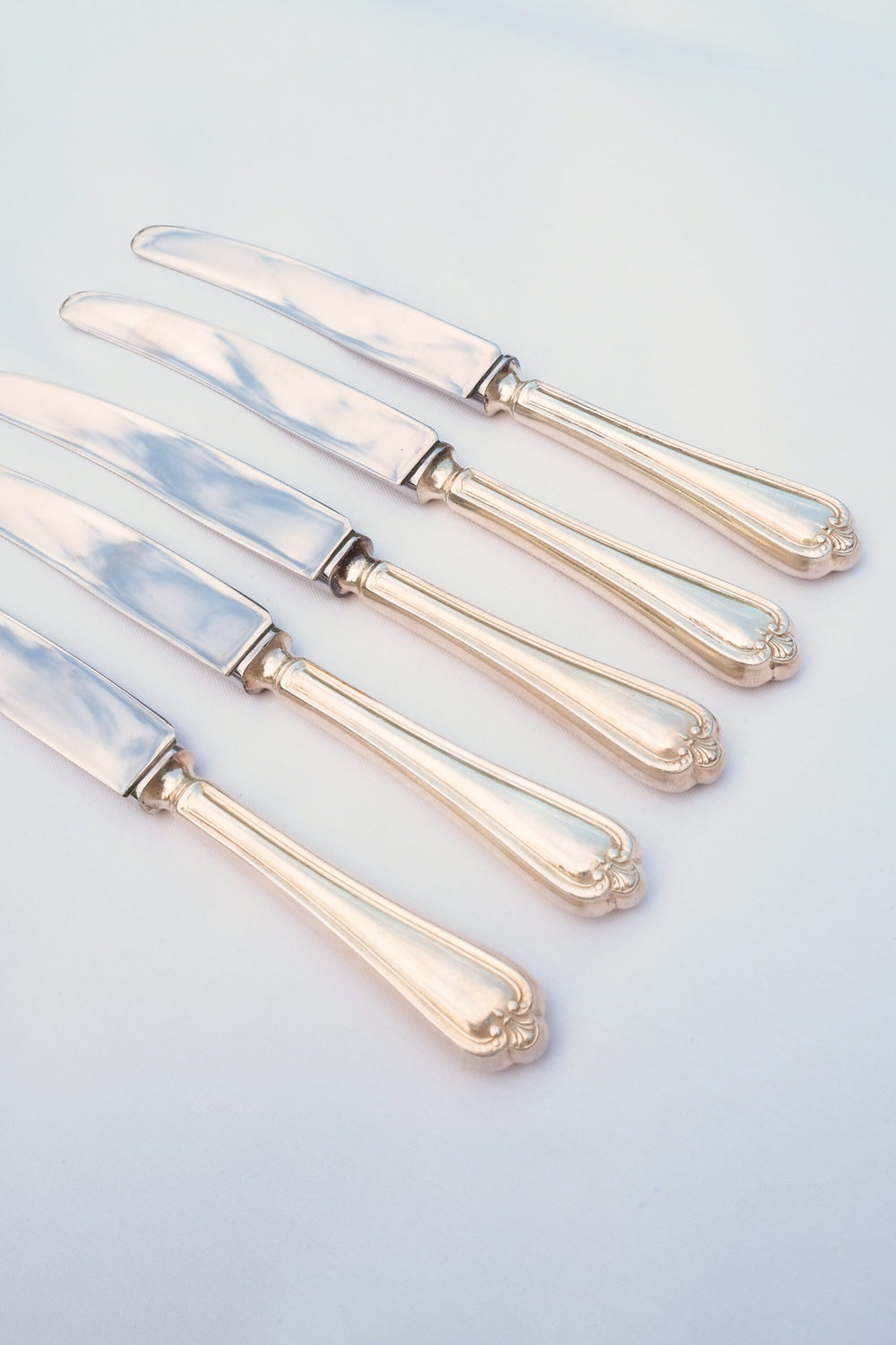5 Vintage Silver Plate Knives